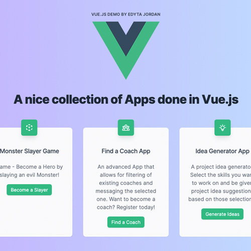 Click to see Vue.js App Collection Project